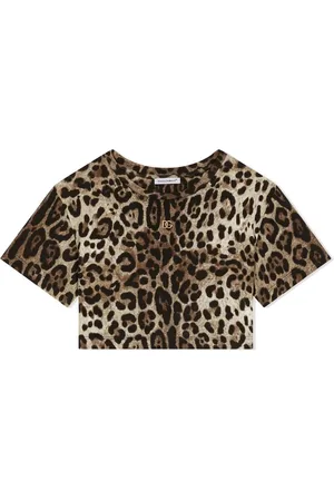 Dolce & Gabbana Leopard-print cropped T-shirt