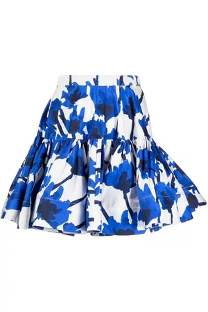 Jason Wu Abstract-print ruched skirt