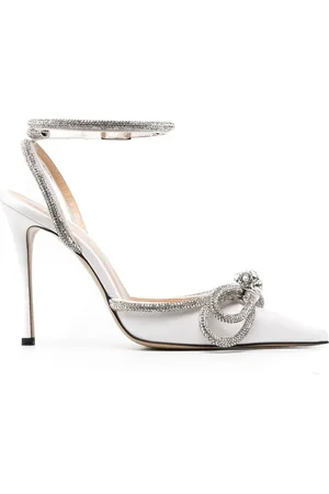 Mach & Mach Double Bow 115mm satin pumps