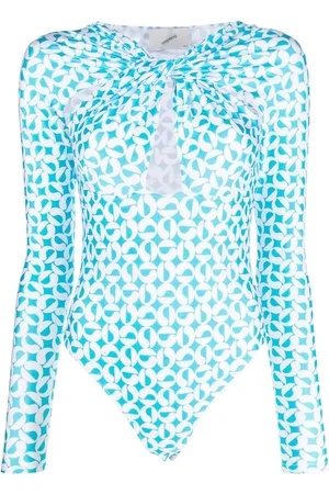 COPERNI Geometric-print long-sleeve bodysuit