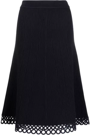 Simkhai A-line ribbed midi skirt