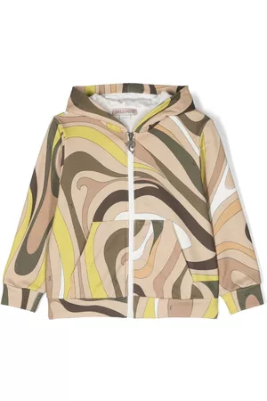 PUCCI Junior Wave-print zip-up hoodie