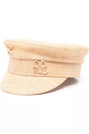 Ruslan Baginskiy Boys Caps - Woven straw baker boy cap