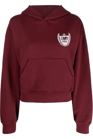 Sporty & Rich Logo-print cropped hoodie