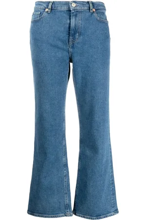 Paul Smith Cropped organic-cotton flared jeans