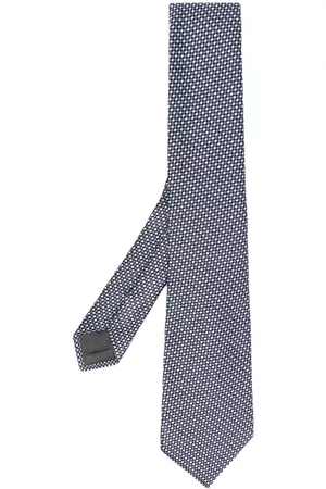 Armani Men Bow Ties - Gingham-pattern silk tie
