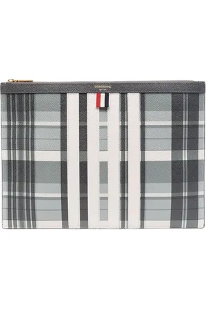Thom Browne Grosgrain-loop trim clutch bag