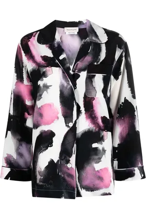 Alexander McQueen Abstract-print silk shirt