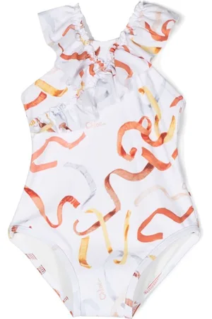 Chloé Ribbon-print swimming costume