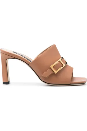 Sergio Rossi Buckle-detail leather mules