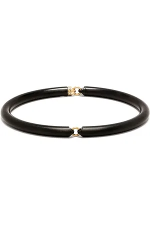 Le Gramme 18K yellow gold and sterlign silver ring-detail bracelet