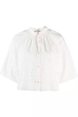Scotch&Soda Women Tops - Gathered-detail broderie anglaise shirt