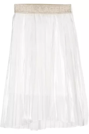 Karl Lagerfeld Kids monogram-pattern midi skirt - White