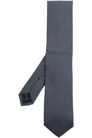 Salvatore Ferragamo Gancini-print silk tie