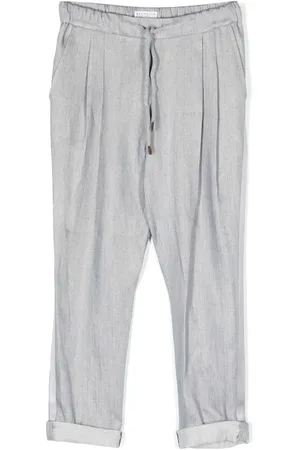 Brunello Cucinelli Pleat detail linen/flax trousers