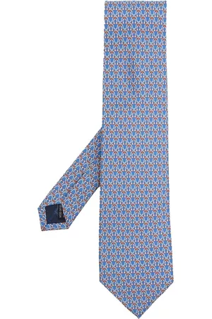 Salvatore Ferragamo Men Bow Ties - Gancini-print silk tie