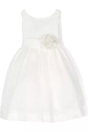 LA STUPENDERIA Floral appliqué layered dress