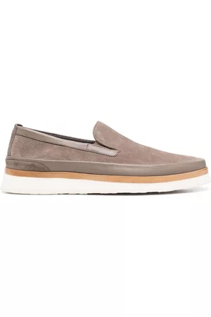 CANALI Suede slip-on shoes