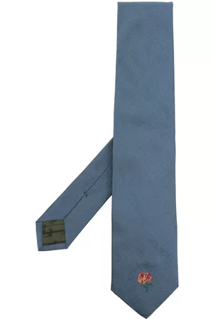 Kenzo Men Bow Ties - Silk embroidered-motif tie