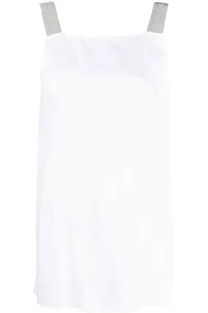 Fabiana Filippi Metallic strap linen top
