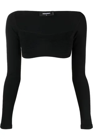 Dsquared2 Long-sleeve knitted crop top