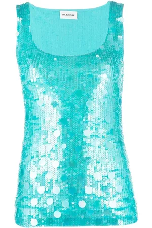 P.A.R.O.S.H. Sequin-embellished vest top