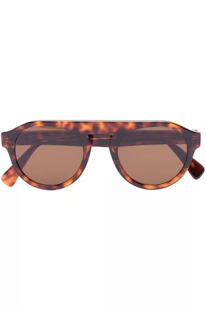 ELEVENTY Men Sunglasses - Tortoiseshell-effect round-frame sunglasses