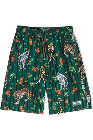 Kenzo Animal-print knee-length swim shorts