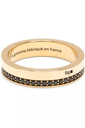 Le Gramme 18kt yellow black diamond ribbon ring