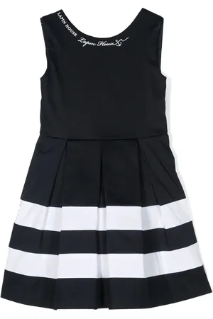 Lapin House Striped bow-detail dress