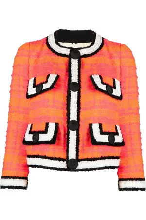 Dsquared2 Cropped tweed buttoned jacket