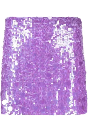 P.A.R.O.S.H. High-waisted sequin-embellished skirt