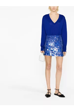 P.A.R.O.S.H. High-waisted sequin-embellished skirt