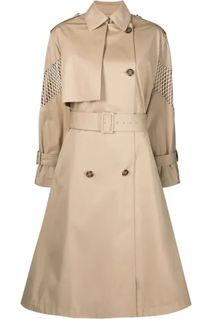 Msgm Mesh-panel trench coat