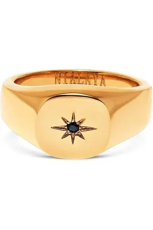 Nialaya Skyfall Starburst signet ring