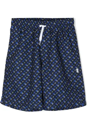 HUGO BOSS Monogram-print swim shorts