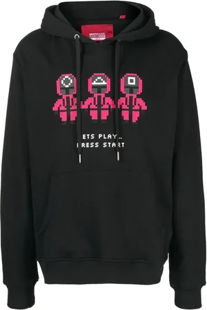 MOSTLY HEARD RARELY SEEN Pink Trio drawstring hoodie