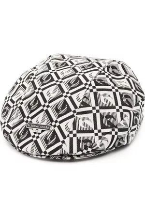 Marine Serre Hats - Moon Diamond jacquard beret