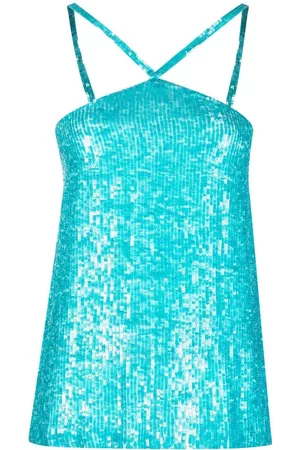 P.A.R.O.S.H. Sequin-embellished halterneck top