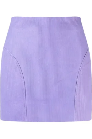 REMAIN Corduroy leather mini skirt