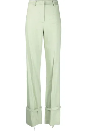 Patrizia Pepe Twill buckled-ankle trousers