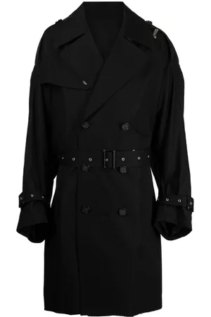 Takahiromiyashita The Soloist Decorative-zip belted trench coat