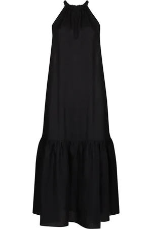 ASCENO Ibiza halterneck maxi dress