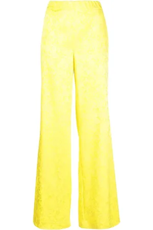 P.A.R.O.S.H. Floral-jacquard wide-leg trousers