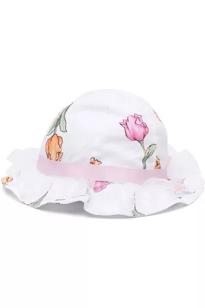 Monnalisa Hats - Floral-print bucket hat