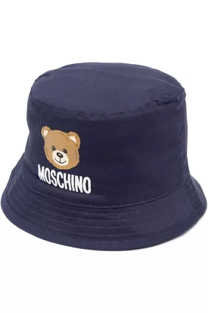 Moschino Kids Hats - Teddy bear-patch bucket hat