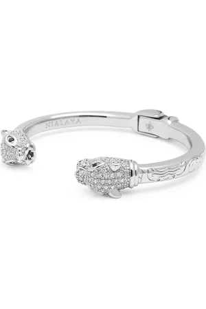 Nialaya Women Bracelets & Bangles - Panther crystal-embellished bangle bracelet