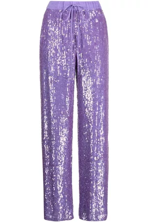 P.A.R.O.S.H. Sequin-embellished straight-leg trousers