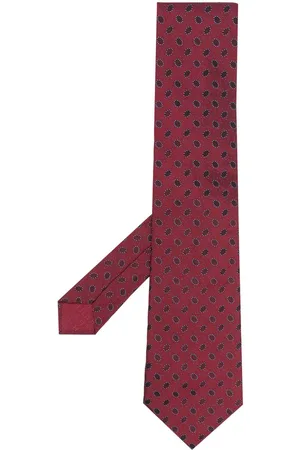 Hermès 2000s geometric pattern silk neck tie