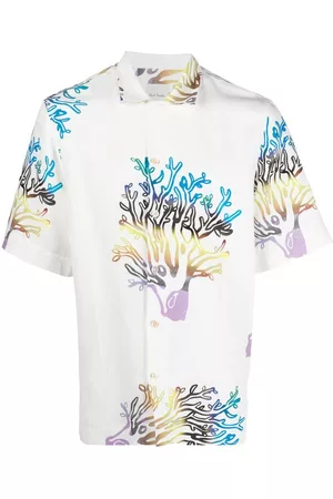 Paul Smith Coral-print short-sleeve shirt